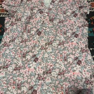 Floral Button-Up Blouse